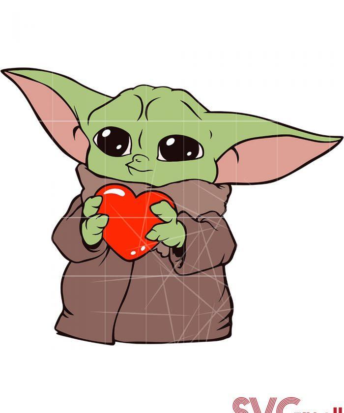 Baby Yoda Holding Heart