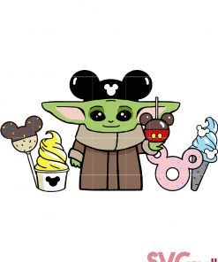 Baby Yoda Mickey Mau Ears I-cream