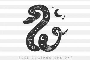 FREE MYSTICAL SNAKE SVG, PNG, EPS & DXF