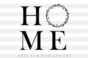 FREE WREATH HOME SVG, PNG, EPS & DXF