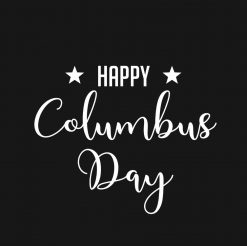 1 HAPPY COLUMBUS DAY GIFT IDEA (DARK-EDIT) PNG Free Download