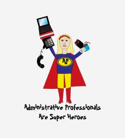 Administrative Professionals Super Hero (Blonde) PNG Free Download