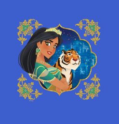 Aladdin - Jasmine And Raja Jewelled Graphic PNG Free Download
