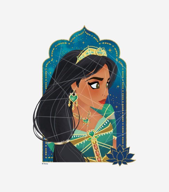 Aladdin - Jasmine Side Profile Graphic PNG Free Download