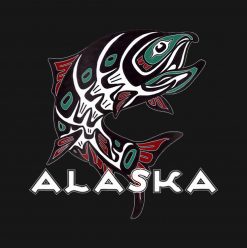 Alaska Salmon Fishing Native American Tlingit Art PNG Free Download