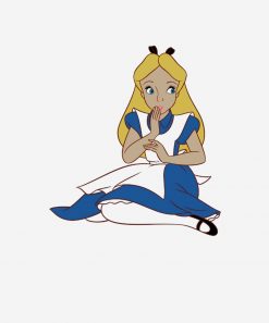 Alice In Wonderland Sitting Down Disney PNG Free Download