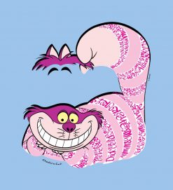 Alice In Wonderland - The Cheshire Cat in Text PNG Free Download