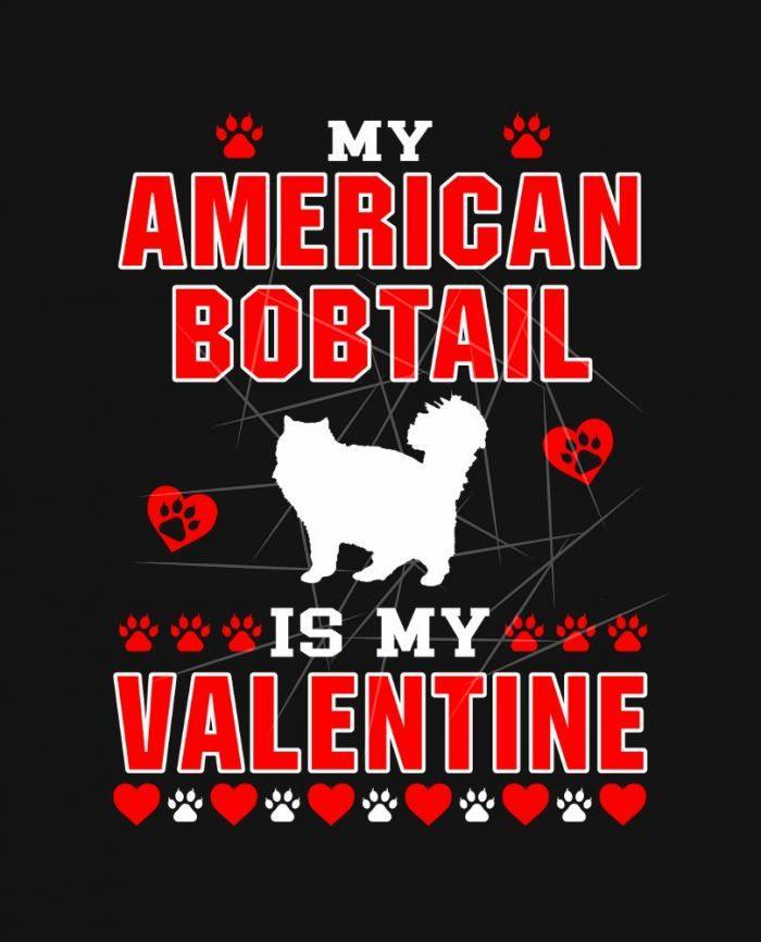 American Bobtail Cat My Valentine PNG Free Download