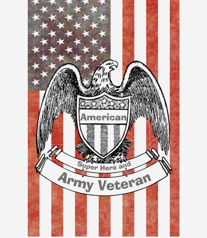American Super Hero and Army Veteran Custom Text PNG Free Download