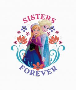 Anna and Elsa - Sisters with Flowers PNG Free Download