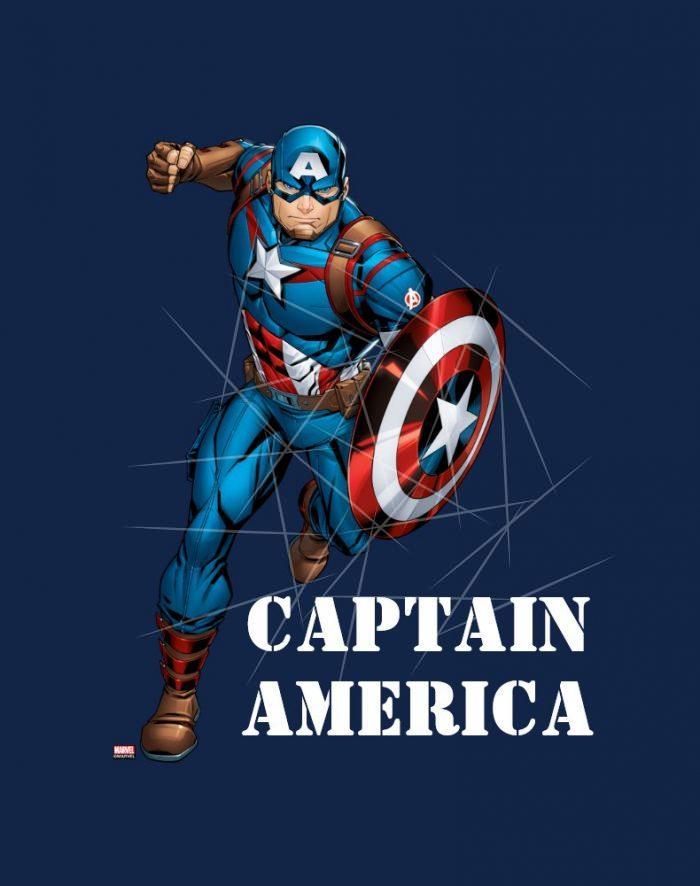 Avengers Classics - Captain America Runs Forward PNG Free Download