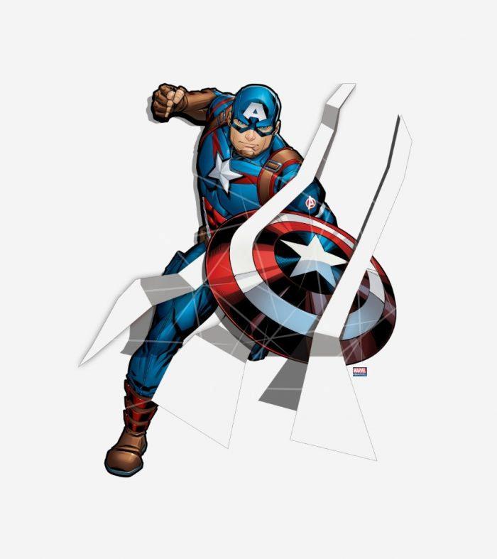 Avengers Classics - Captain America With Stripes PNG Free Download