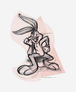 BUGS BUNNY Thinker Light Pink PNG Free Download