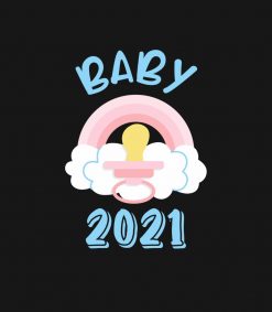 Baby 2021 Pacifier Birth Announcement Family PNG Free Download