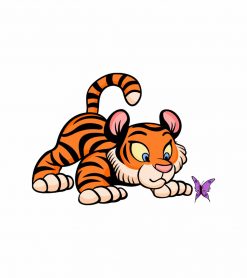 Baby Tiger with butterfly Baby PNG Free Download