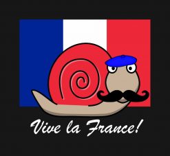 Bastille Day French Snail in a Beret PNG Free Download