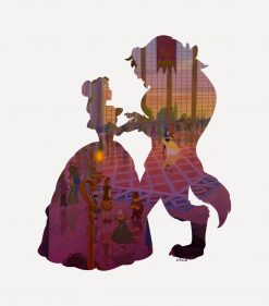 Beauty & The Beast - Silouette Dancing PNG Free Download