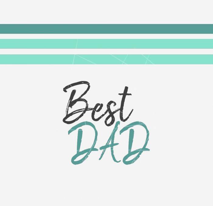 Best Dad Turquoise Modern Script Fathers Day PNG Free Download