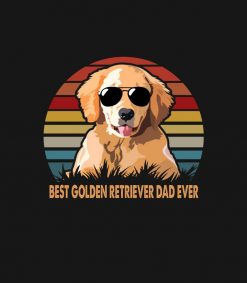 Best Golden Retriever Dad Ever Dog Daddy Father PNG Free Download