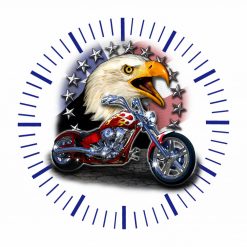 Biker Motorcycle Chrome Chopper Eagle USA PNG Free Download