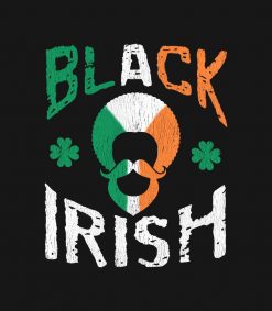 Black Irish Melanin Afro Shamrock St Patricks Day PNG Free Download