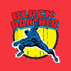 Black Panther Retro Character Art Graphic PNG Free Download