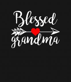Blessed Grandma Cute Tribal Arrow and Hear PNG Free Download