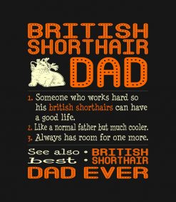 British Shorthair Dad Like Normal Father Cooler PNG Free Download