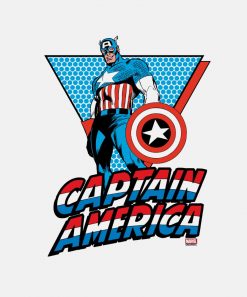 Captain America Retro Character Graphic PNG Free Download