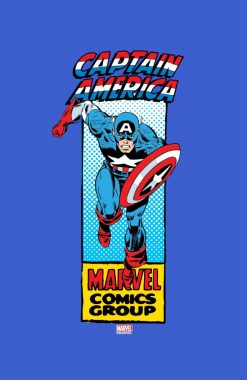 Captain America Retro Comic Character PNG Free Download