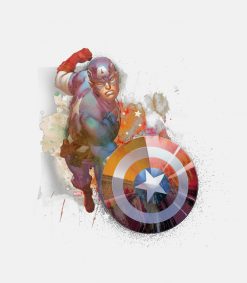 Captain America Watercolor Graphic PNG Free Download