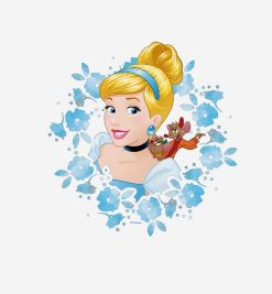 Cinderella - Flower Frame And Mice PNG Free Download