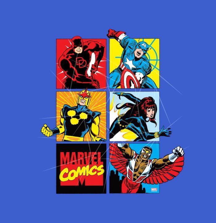 Classic Marvel Comics Super Heroes PNG Free Download
