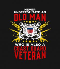 Coast Guard Never Underestimate An Old Man D4 Gun PNG Free Download