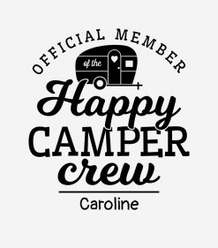 Cute Happy Camper Crew Official Member Name PNG Free Download