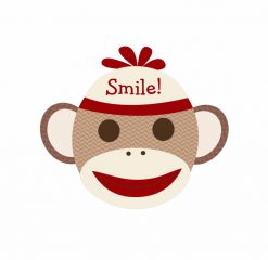 Cute Illustrated Sock Monkey Cloth PNG Free Download
