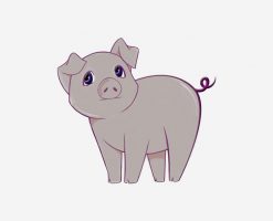 Cute Little Piggy Art PNG Free Download