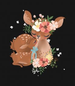 Cute Mama Deer With Her Baby PNG Free Download