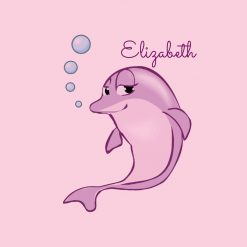 Cute Purple Dolphin Personalized PNG Free Download