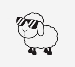 Cute White Sheep Cartoon PNG Free Download