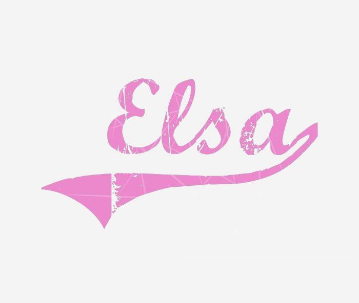 Elsa Classic Style Name PNG Free Download