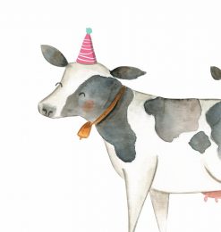 Farm Animals Cow Girl Birthday Barnyard Pink Napkins PNG Free Download