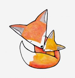Fox Mother Child Baby Fox graphic PNG Free Download