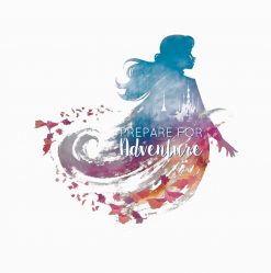 Frozen 2: Anna Watercolor Silhouette PNG Free Download