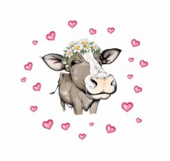 Funny Cow Hearts Adult Cloth PNG Free Download