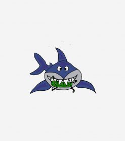 Funny Shark Eating Pickle Man Cartoon PNG Free Download