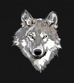 Gray Wolf Design PNG Free Download