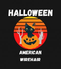 Halloween american wirehair Cat PNG Free Download