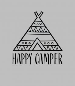 Happy Camper Funny Typography Quote PNG Free Download