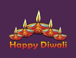 Happy Diwali Deepas PNG Free Download